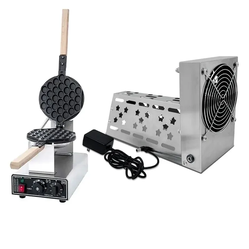 Commercial Egg Waffle Machine and Cooling Rack Egg Waffle Maker Household Waffle Making Machine Paired Cooling Rack