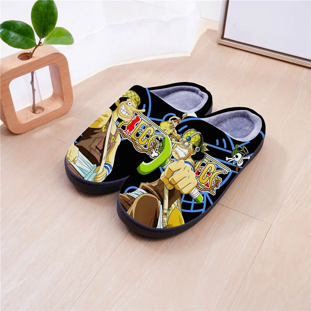 ONE PIECE Winter Warm Slippers Anime Nico·Robin Cosplay Cute Cartoon Shoes For Men Women Boy Girl Unisex Slippers Halloween Gift