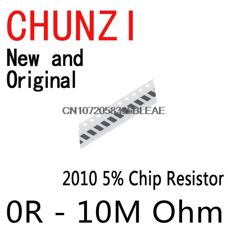 50PCS SMD Chip Resistor Resistors 3/4W 2010 5% 0R - 10M 0 10 100 220 470 Ohm 0R 10R 100R 220R 470R 1K 2.2K 4.7K 10K 100K 1M 10M