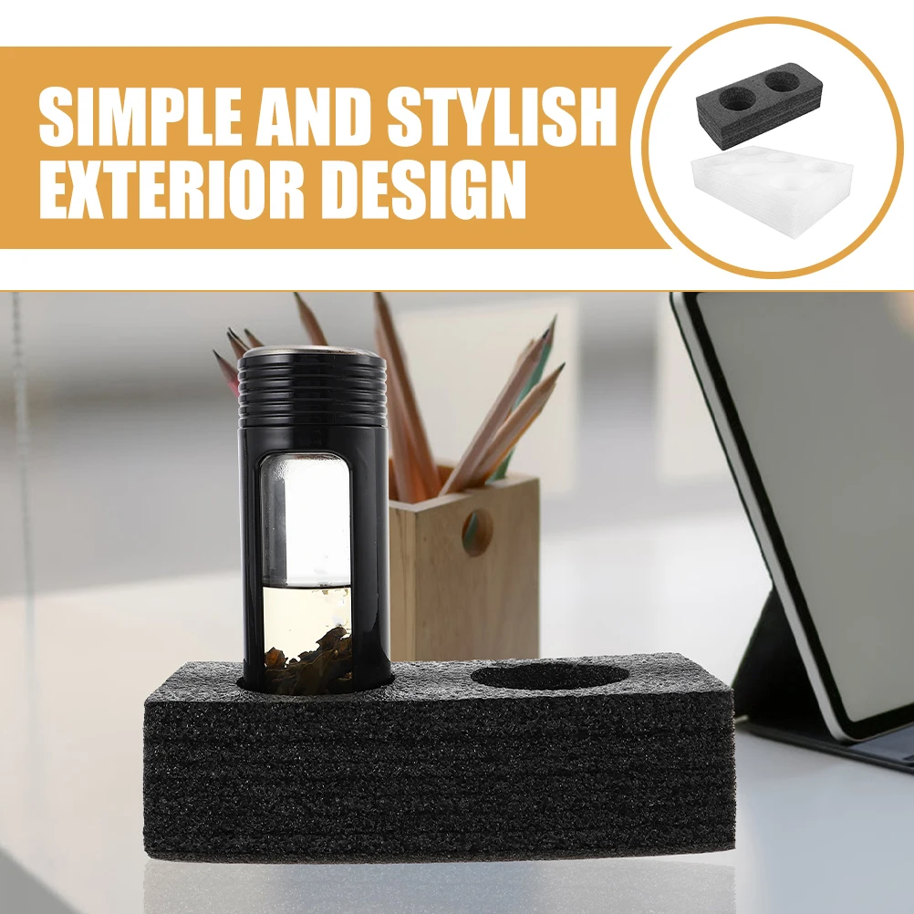 

2pcs Cup Carrier Trays Multi-Hole Beverage Takeout Holder Leak-Proof Drink Carrier For Coffee Milk Tea Outdoor Use Epe Foam