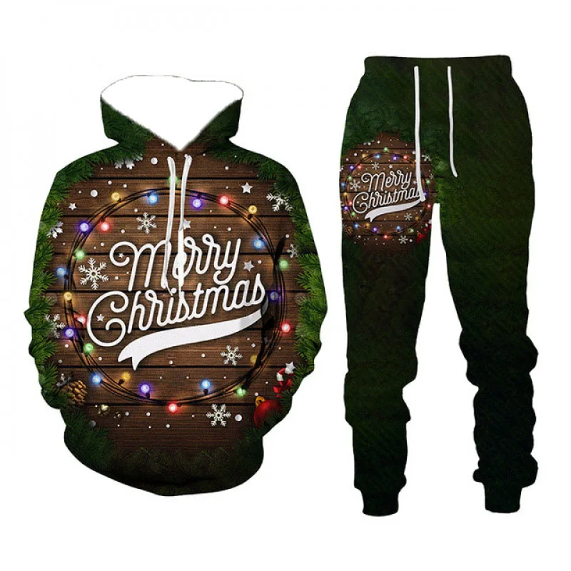 

Осенне-зимний мужской комплект с капюшоном, мужской уличный спортивный костюм с принтом, комплект из двух предметов, быстросохнущий и удобный забавный комплект с капюшоном