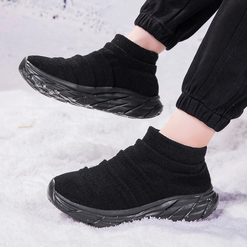 

Зима-Осень, Нескользящая детская спортивная обувь высокого качества для мальчиков и девочек, уличные модные кроссовки, детские повседневные теплые плюшевые ботинки