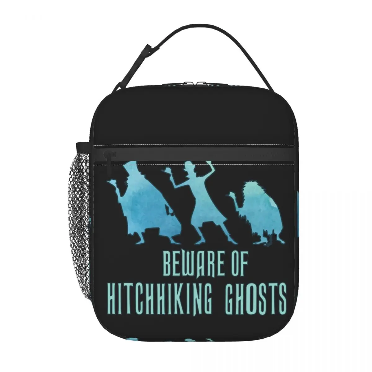 Hitchhiking Ghosts Insulated Lunch Bag for Women Waterproof Haunted Mansion Cooler Thermal Lunch Tote Kids School Children