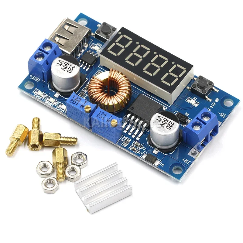 DC-DC 5A Digital LED Drive Lithum Battery Charger Module CC/CV USB Step Down Buck Converter With Voltmeter Ammeter