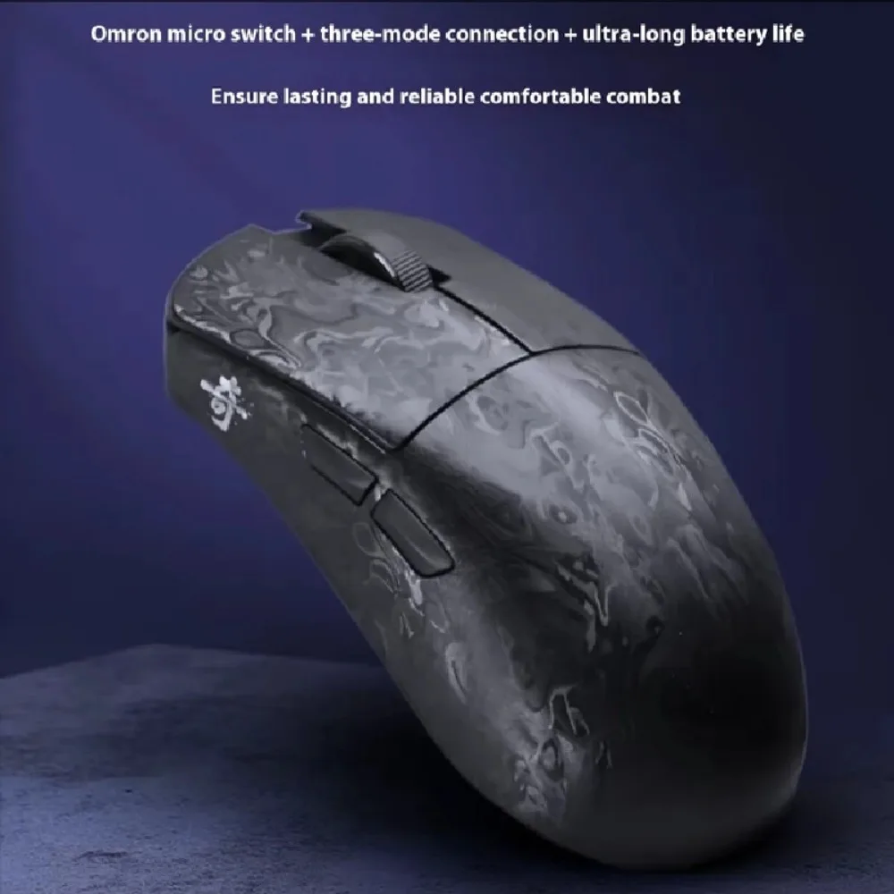 Ratón IPI Qi Pro inalámbrico Bluetooth, tres modos, fibra de carbono, ligero, para jugadores, Paw3950, baja latencia, accesorios personalizados para juegos