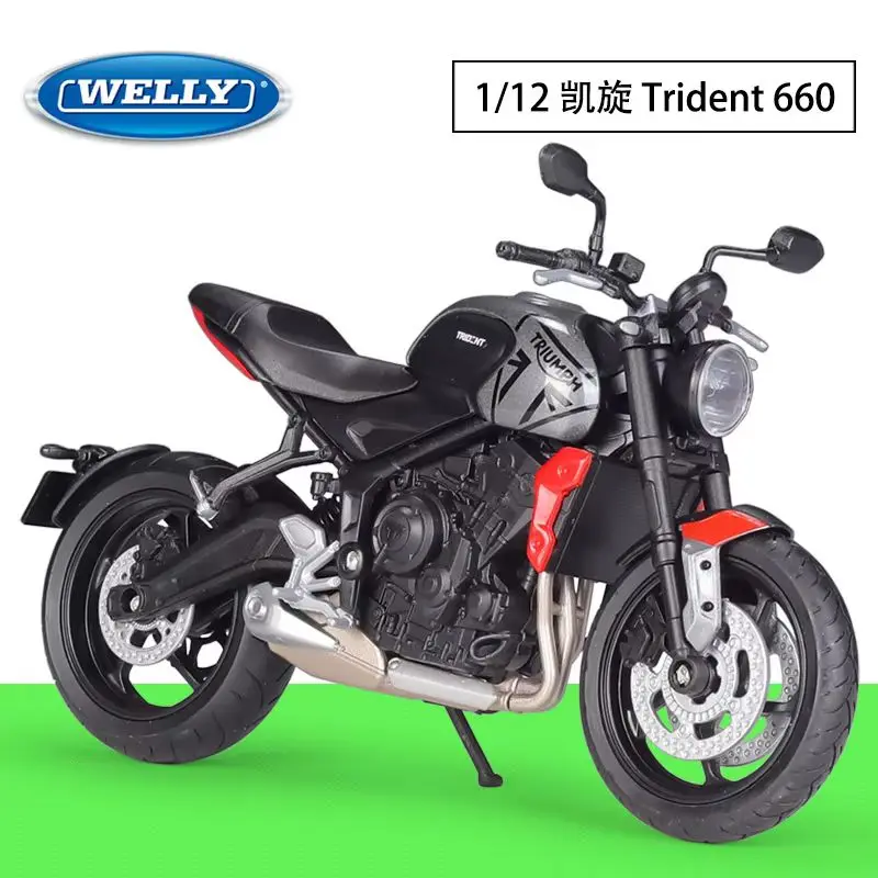 

Hot Welly 1:12 Triumph Trident 660 Alloy Motorcycle Simulation Toy Model Collectible Miniature Transport Vehicle