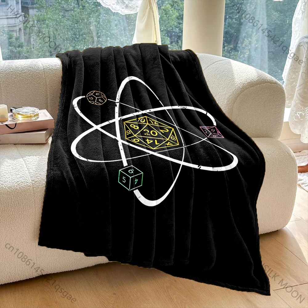 1PC Atomic orbits polyhedral Print Adult Children Warm Blankets Home Travel Car Soft Comfortable Suitable for all seasons