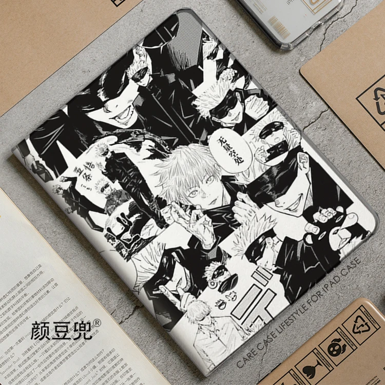 Gojo Sato Anime Jujutsu Kaisen Case Para iPad Air 4 5 10.9 Mini 5 6 para 2022 12.9 Capa de silicone de luxo para iPad Air 4 5 10, 9 polegada