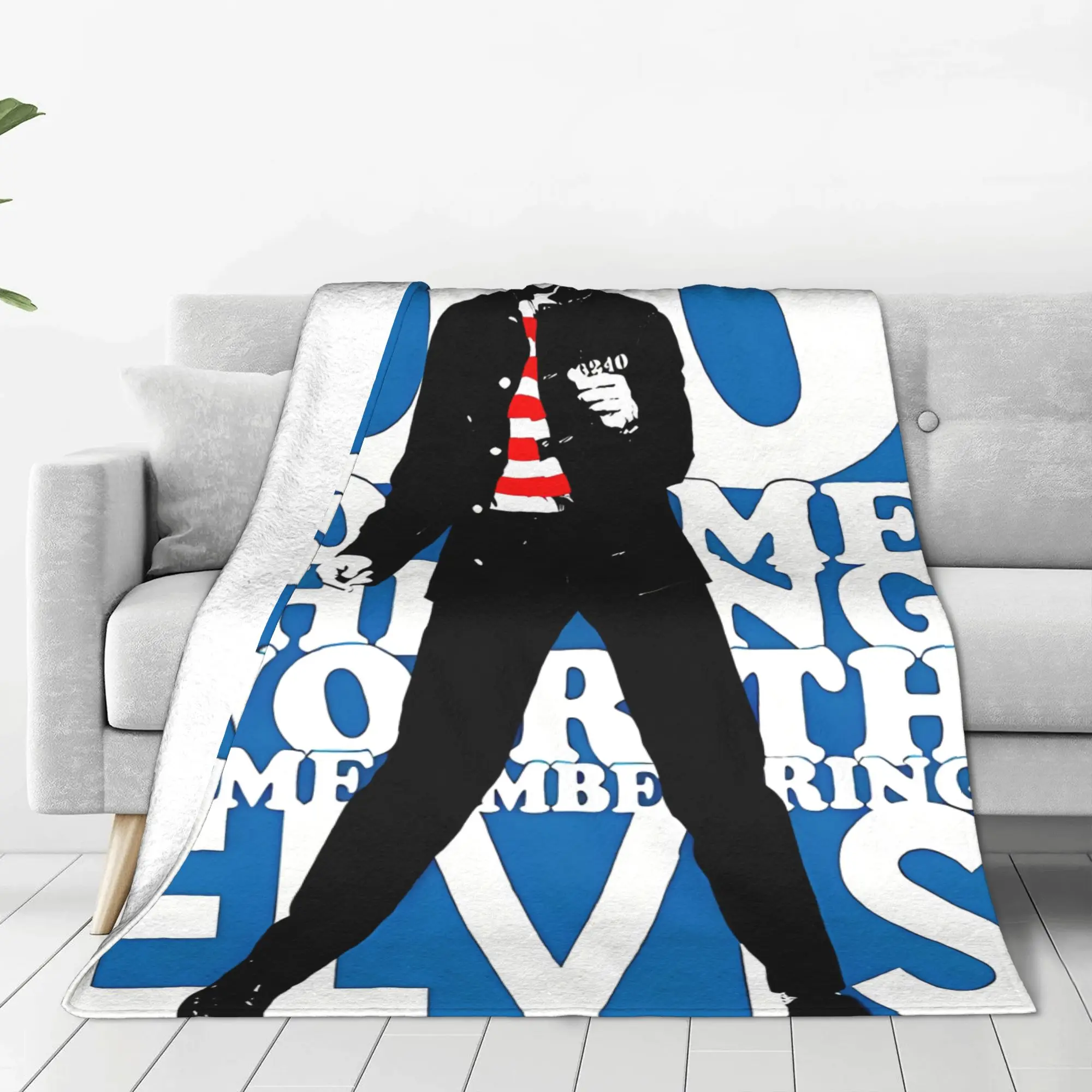 1PC Home Cutecore Roll Legend E-Elvis Blanket Super Cosy Plush Home Living Room Sofa Halloween