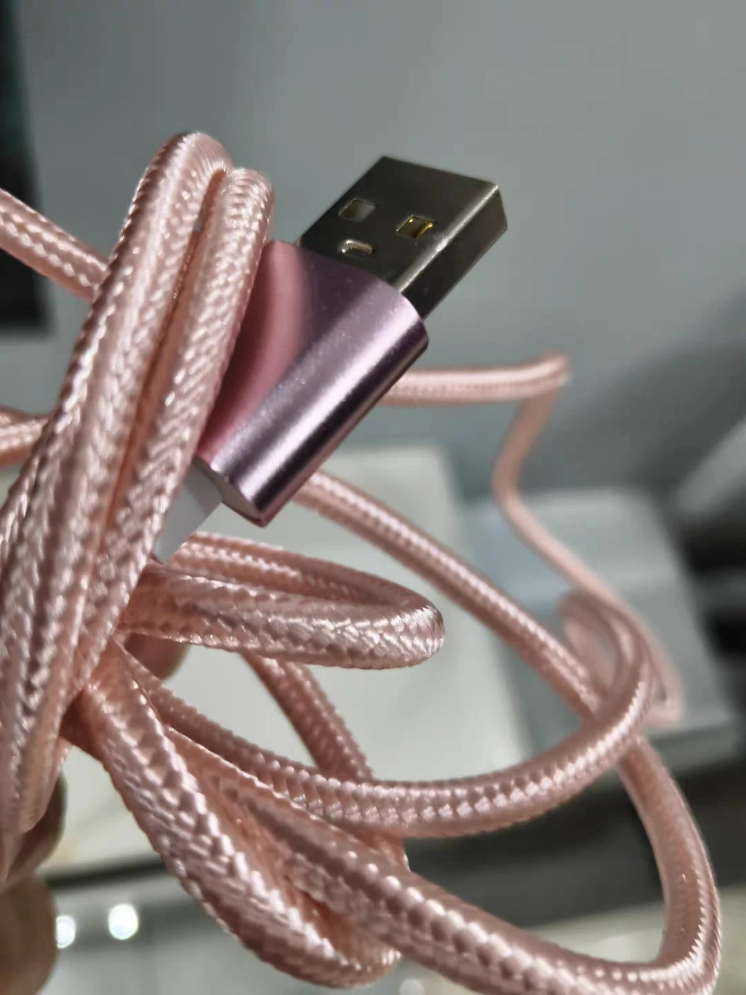Durable USB A to Type C Fast Charging Cord for Android, 60W Nylon Braided Cable, Nightstand Bedside Charge