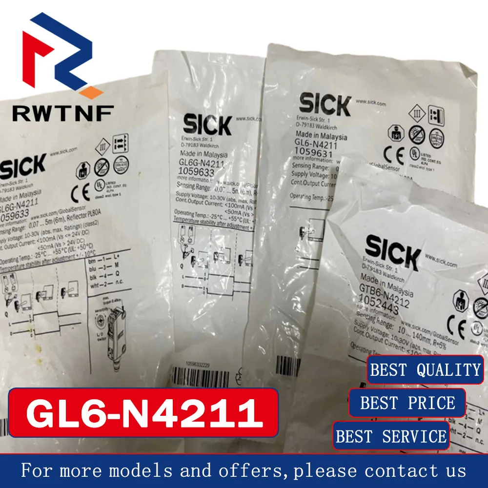 

Brand New Genuine GL6-N4211 SICK Laser switch sensor,100% original warehouse stock