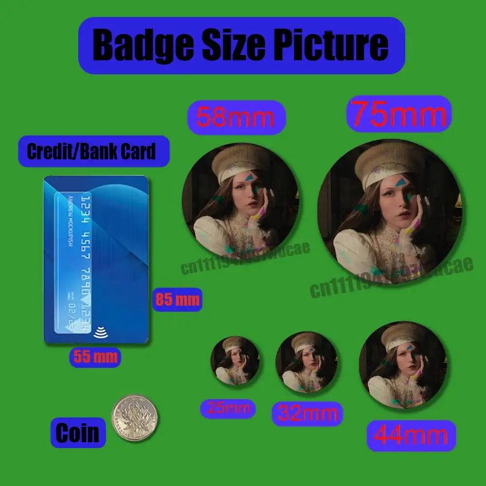For E-Ethel Cain Perverts Badge Case DIY Pin Insignia Emblem Round Gift Cosplay Laser Film Cover