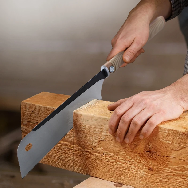 1 unidade Serra Manual Japonesa SK5 com Lâmina Flexível, Corte Rente, Cabo de Madeira, Serra de Puxar para Madeira Úmida e Seca, Ferramenta para Bricolagem e Marcenaria