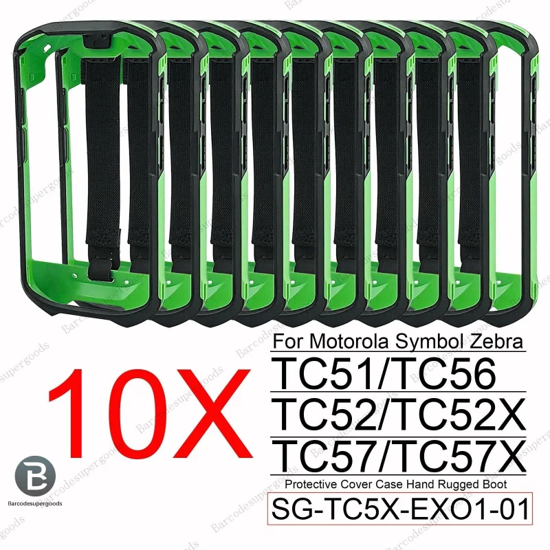 10Pcs Green Protective Cover Hand Rugged Boot for Zebra TC51 TC56 TC52 TC57