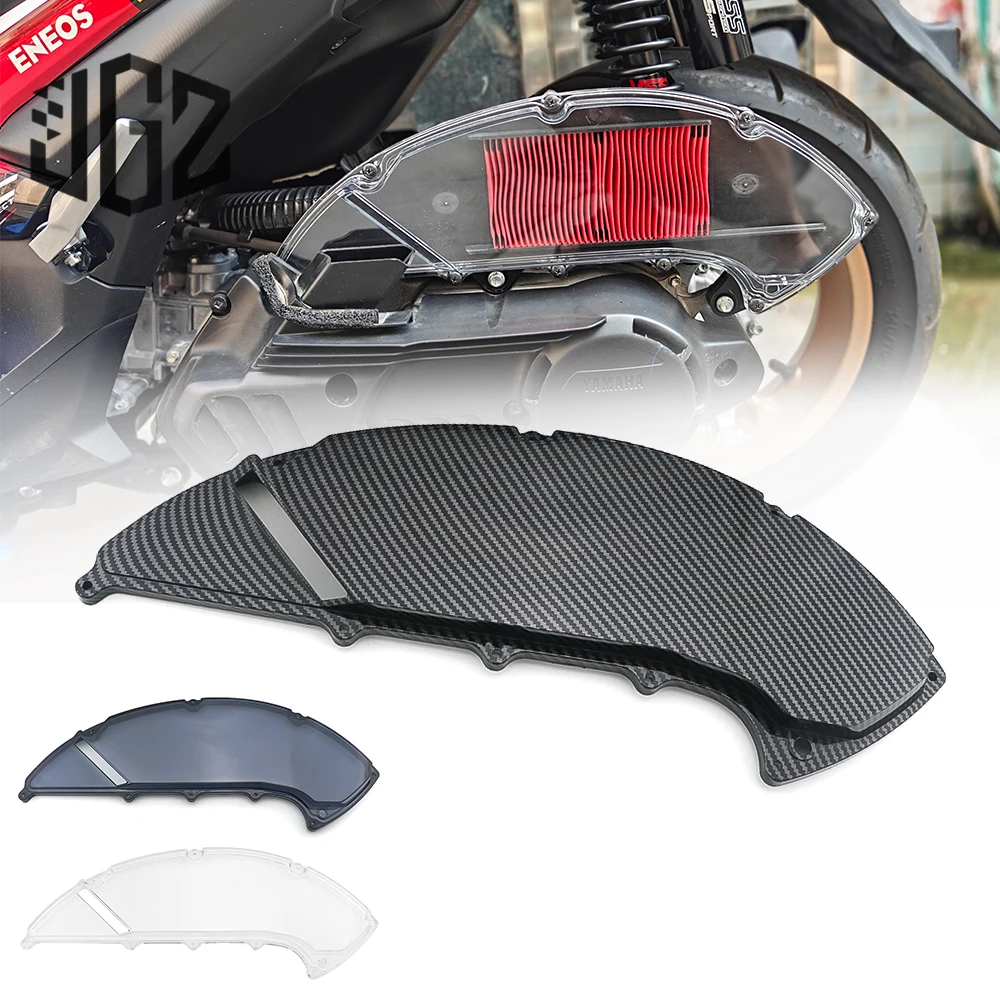 Motorcycle PVC Accessories Engine Air Filter Cover PVC Transparent Smoke Guard For YAMAHA NVX155 V2 AEROX V2 NMAX V2 V3