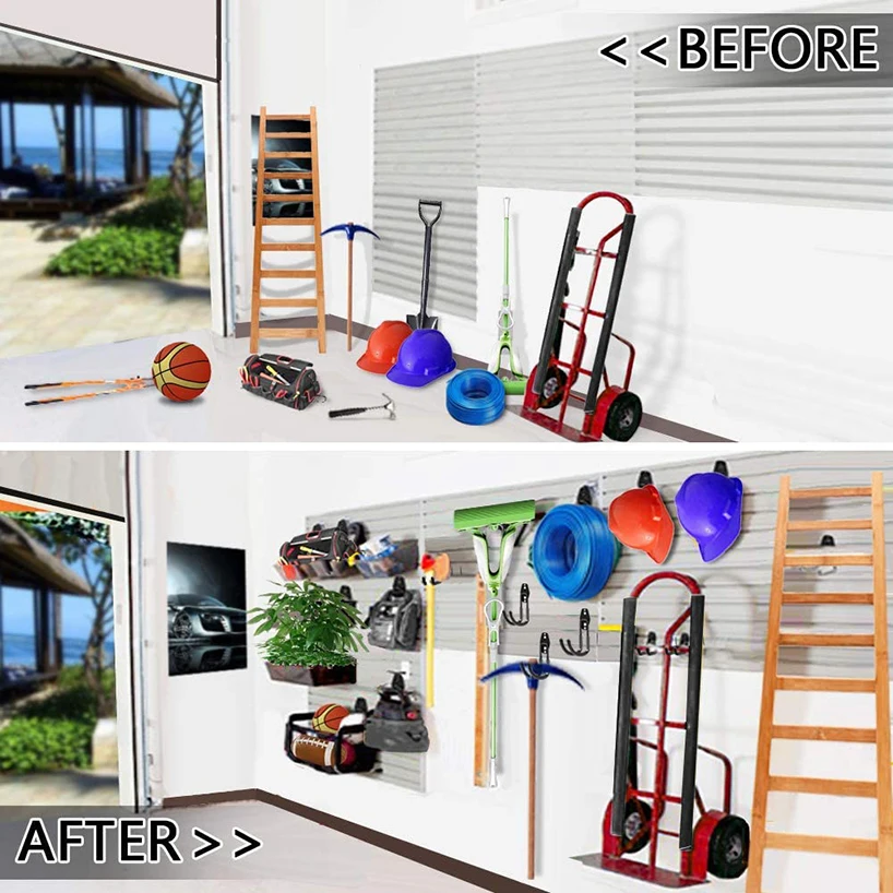 Heavy Duty Metal Hook Garage Organizer Wall Mount Bicycle Hanger Hooks Anti-slip Storage Hook With Screw For Ladders Garden Tool