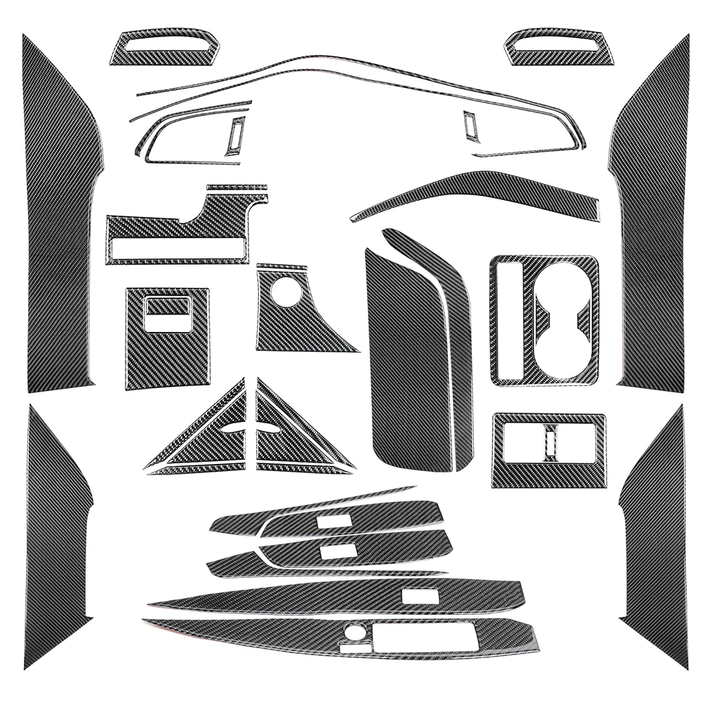 

12Pcs Carbon Fiber Interior Trim Accessories Car Decorative For Toyota Camry 2018-2023