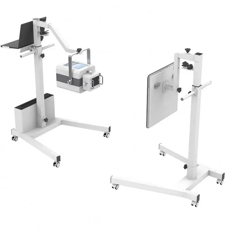 Mobile Hospital DR System Flat Panel Mobile X Ray 5Kw Touch Screen Digital Portable X-Ray Machine