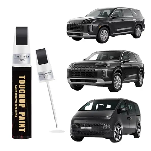 Steel Graphite(P7V) Car Paint Touch Up Pen Compatible with Hyundai,Automotive Scratch Remover for Nicks&Chips Repair