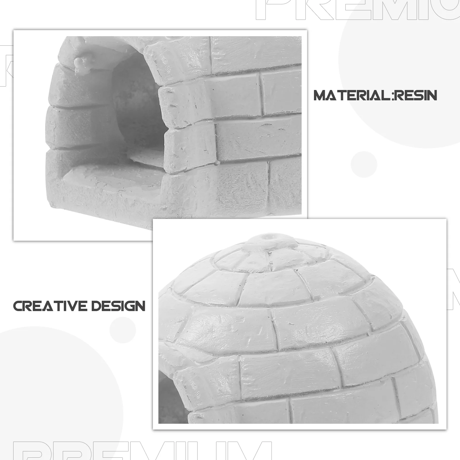 Ice House Photo Ornament Micro Landscape Igloos Figures Christmas Decorative Model Kids Toys