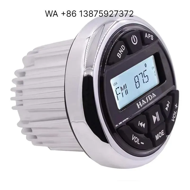 Wmwmnu Best Selling UTV ATV Audio System for Hasda H-833 Gauge Style Mount Marine Audio Stereo BT for Boat RV Waterproof