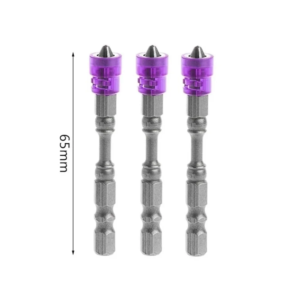 Versatile 3pc Set of Magnetic Screwdriver Bits PH2 Single Head for Furniture Precision & Electronics Industries