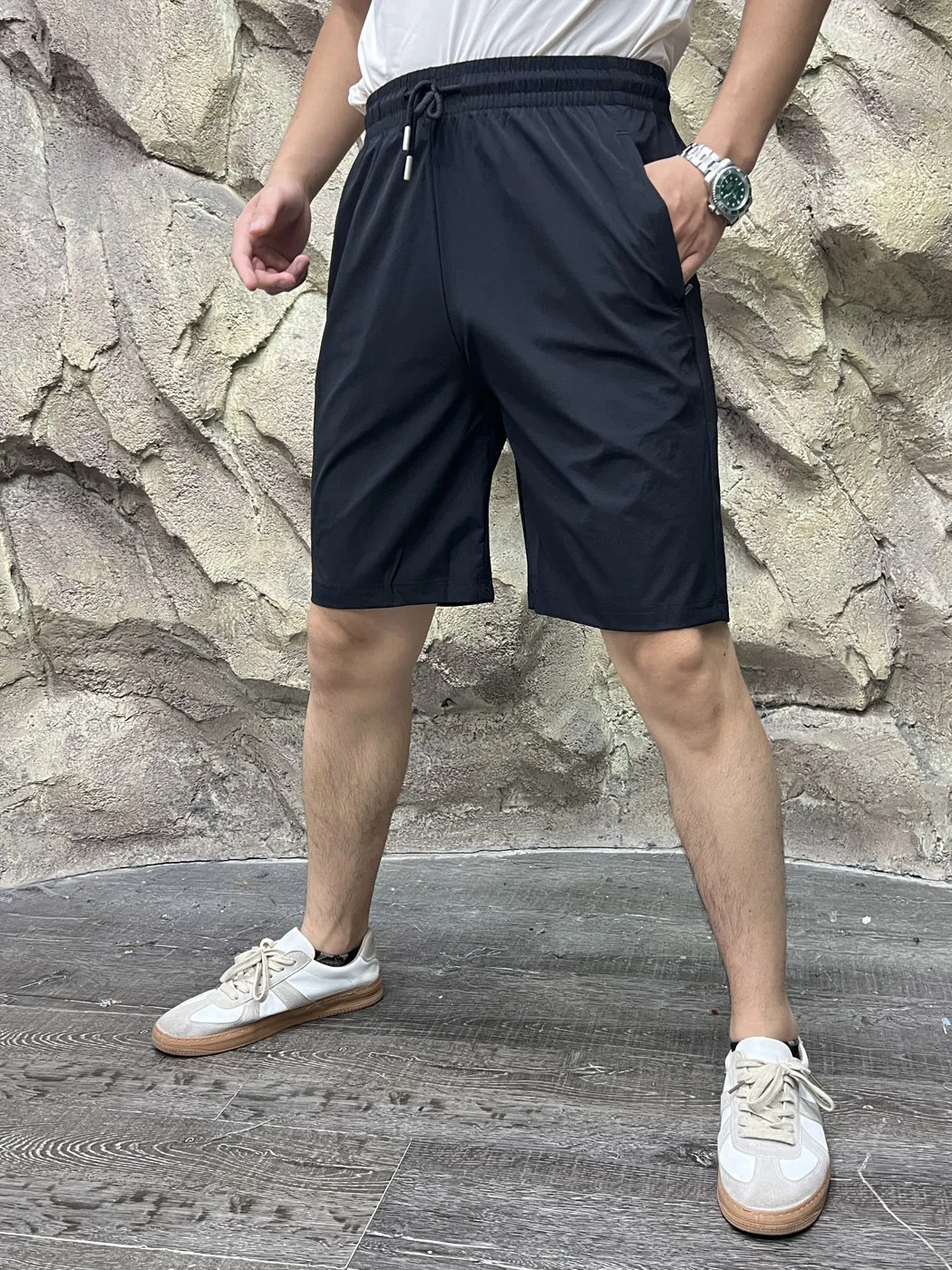 

Functionality Meets Style: Waterproof Windproof Quick Dry Breathable Men's Outdoor Elastic Sports Soft Shorts