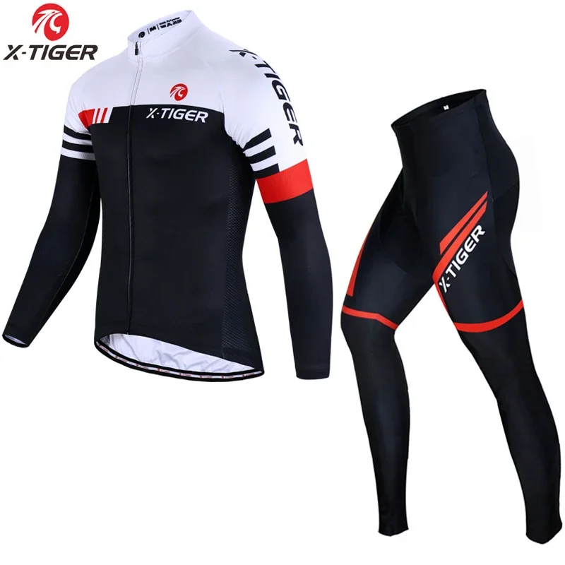 X-Tiger Long Sleeve Cycling Jersey Set Summer MTB Bike Wear Cycling Clothes Bicycle Clothing Ropa Maillot Ciclismo Cycling Set