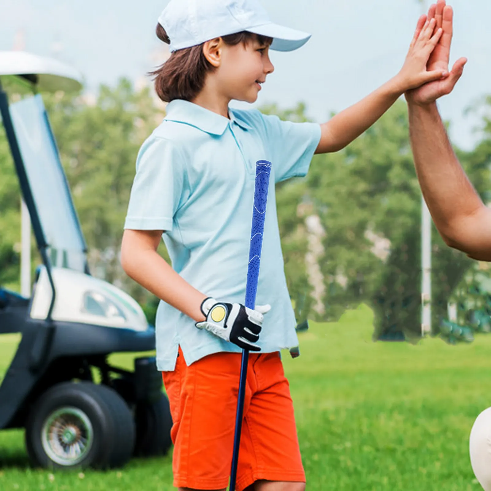 

Набор рукояток для гольфа стандартного размера, синий, для мужчин, женщин и детей, тренировочный, удобный, нескользящий, резиновый, для начинающих.