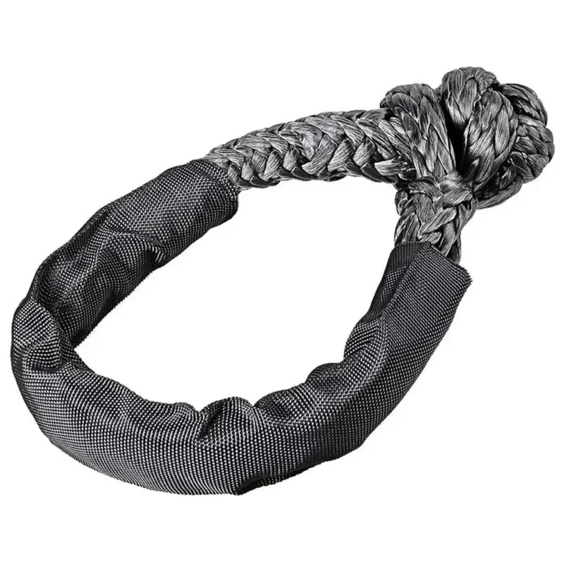 55000lbs Synthetic Winch Rope Soft Shackle Recovery Ring Set with Rugged Shackles And Protective Sleeve for Truck Recovery