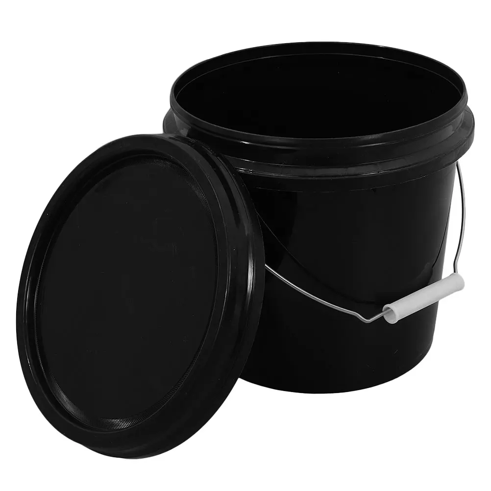 

Durable Heavy Duty Plastic Bucket Lid Leakproof Storage Container Food Grade Pail 5L Household Use Large Small Buckets Home