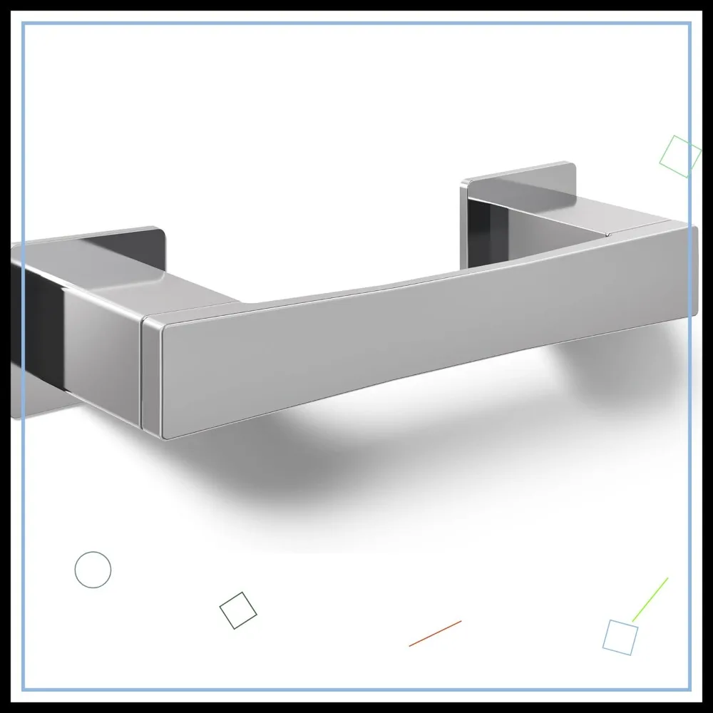 

Bathroom Toilet Tissue Holder, Wall Mounted Paper Roll Stand with Shelf, Rustproof Stainless Steel