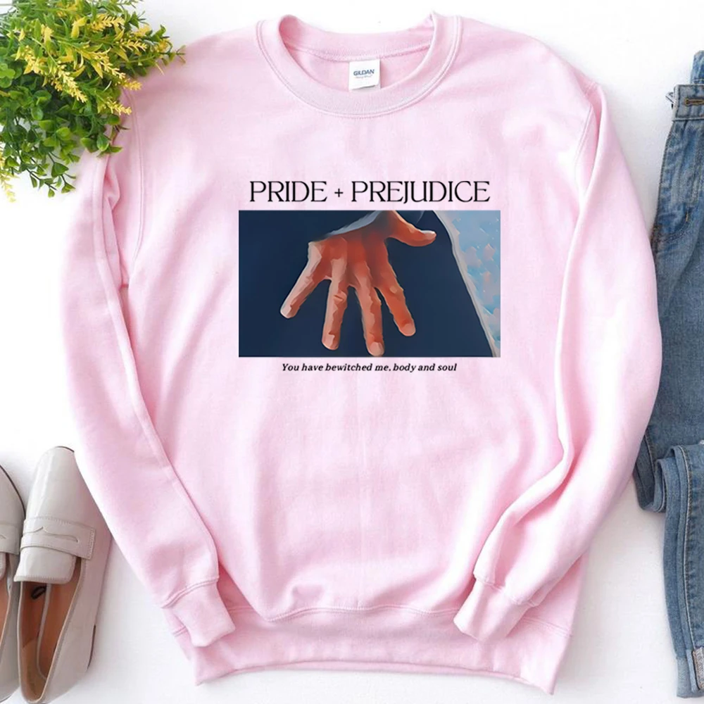 Jane Austen Sweatshirt  Pride and Prejudice Hoodie Mr Darcy Elizabeth Bennet Sweater Pemberley Retro Bookish Crewneck Sweatshirt