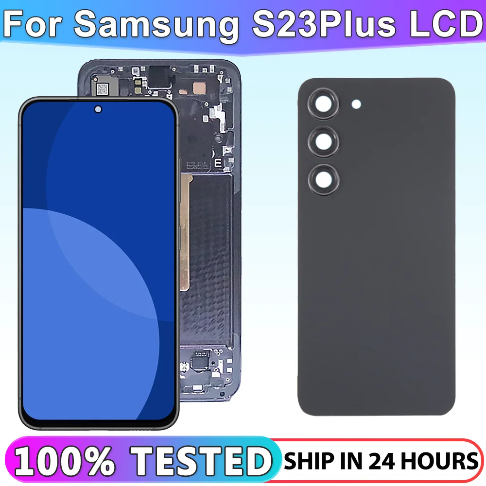 S23+ 5G LCD  For Samsung S23 Plus LCD Display Touch Screen Digitizer For Samsung S23 Plus 5G S916B S916U With Frame 100%Test