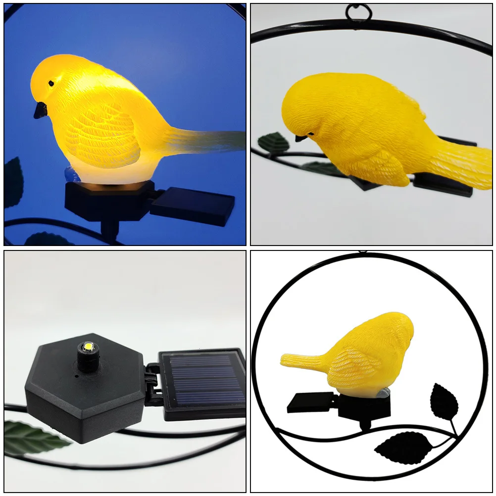

Декоративные светильники в форме птицы на солнечной энергии, уличный садовый светильник для газона, желтый водонепроницаемый подвесной солнечный светильник для дорожки