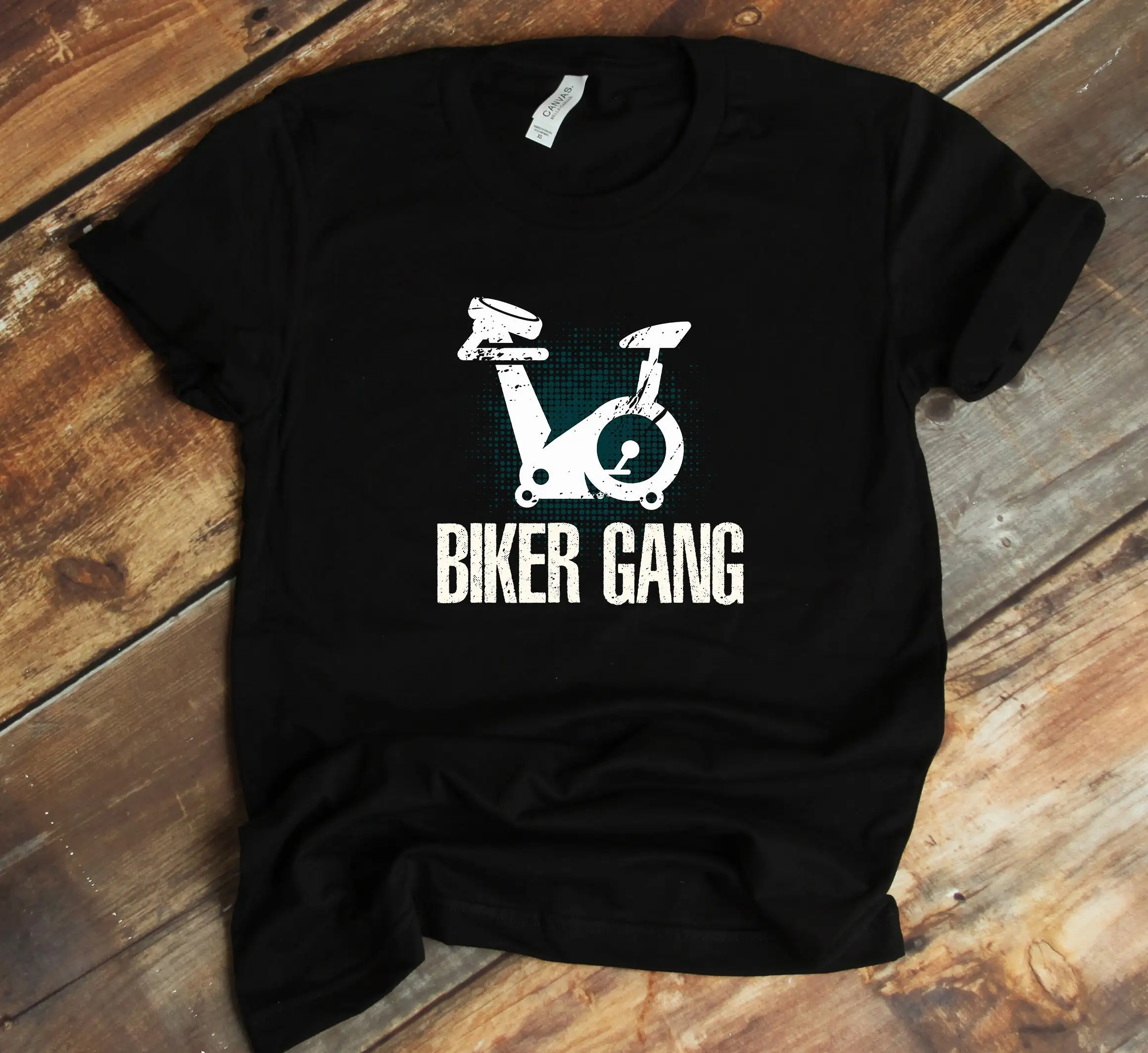 Spinning Class T Shirt Stationary Biker Gang Workout Fitness Funny Gym