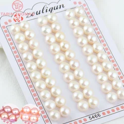(3499) 6PCS 3MM 4MM 5MM 6MM 7MM 8MM 9MM Natural Pearls with Half Hole Beads High Quality Jewelry Findings