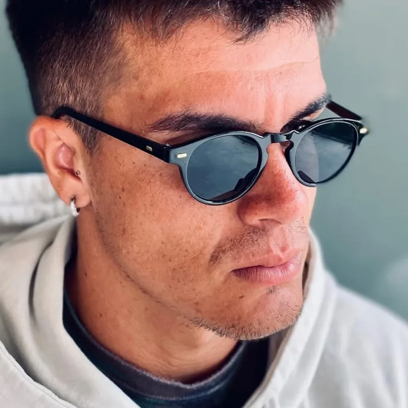 Männer Runde Sonnenbrille Frauen 2025, Mode Vintage Sonnenbrille Oval Shades Gläser UV400 Oculos De Sol