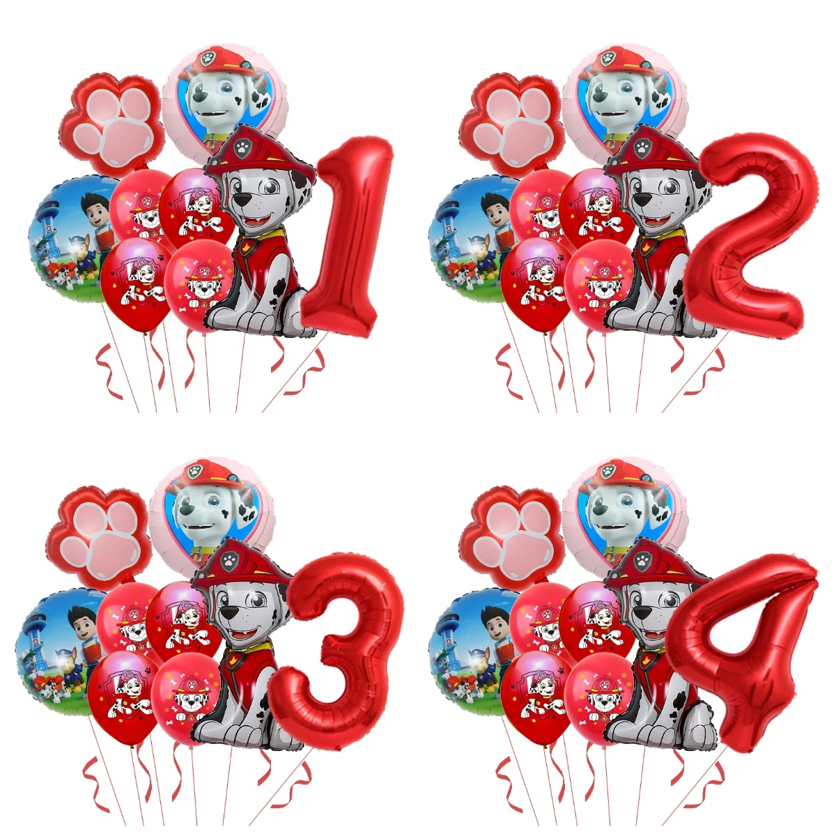 

9pcs Cartoon Paw Patrol Themed Party Decoration Supplies Rescue Dog Aluminum Foil Balloon Birthday Gift