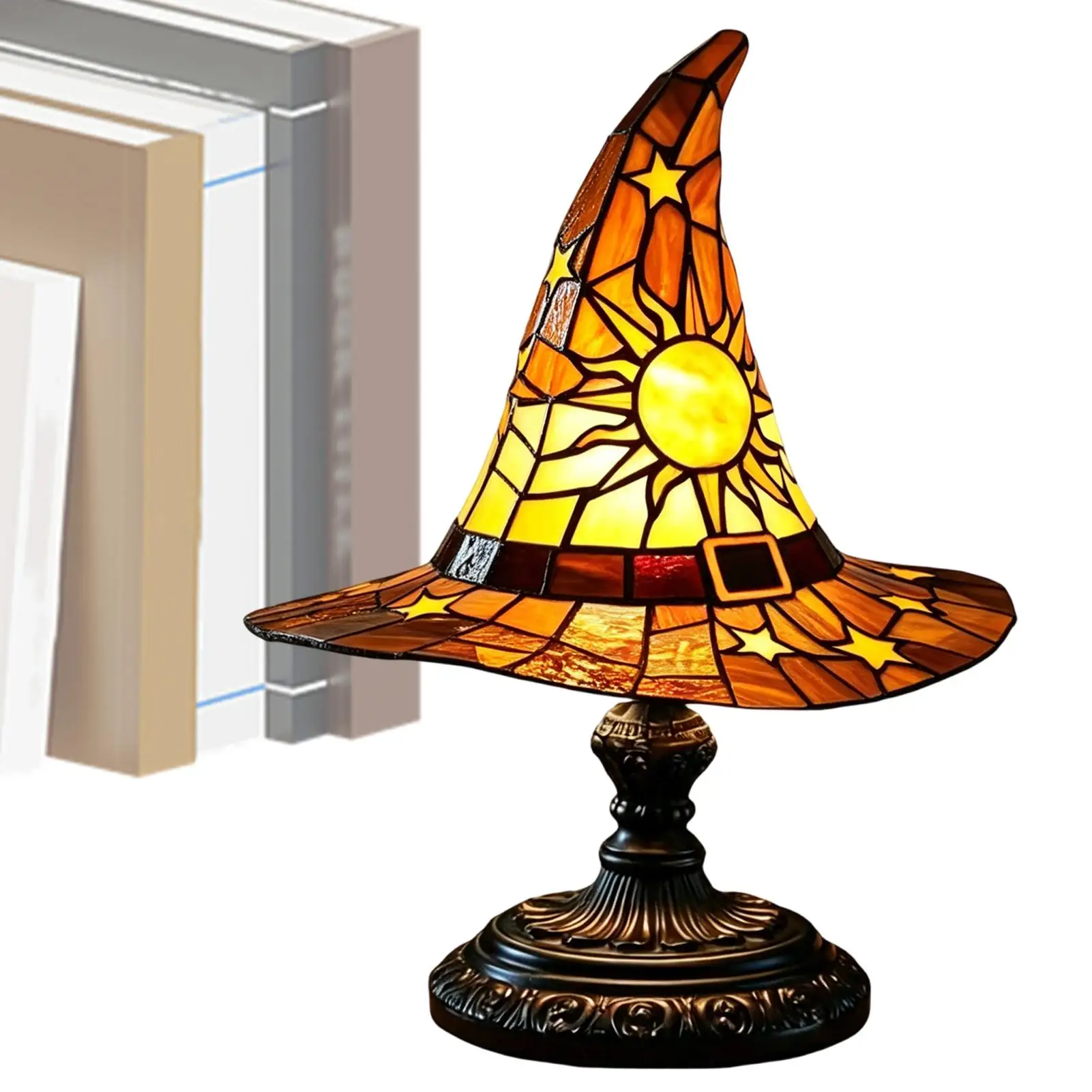 Gothic Lamp Spooky Sun Star Night Lights Decorative Spooky Lamp Witch Lights For Bedroom Living Room Indoor Office Table Desk
