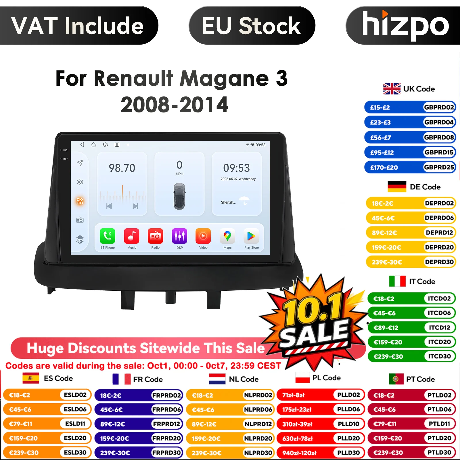 2 Din autoradio lettore Video multimediale navigazione GPS per Renault Megane 3 Fluence Android Car Stereo Head Unit con telaio WIFI