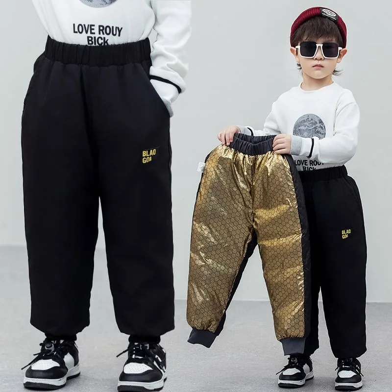 

Children's Cold Resistant Thick Pants for Winter Boys and Girls Warm and Casual Versatile Pants, 2025 New Baby Silk Cotton Pants