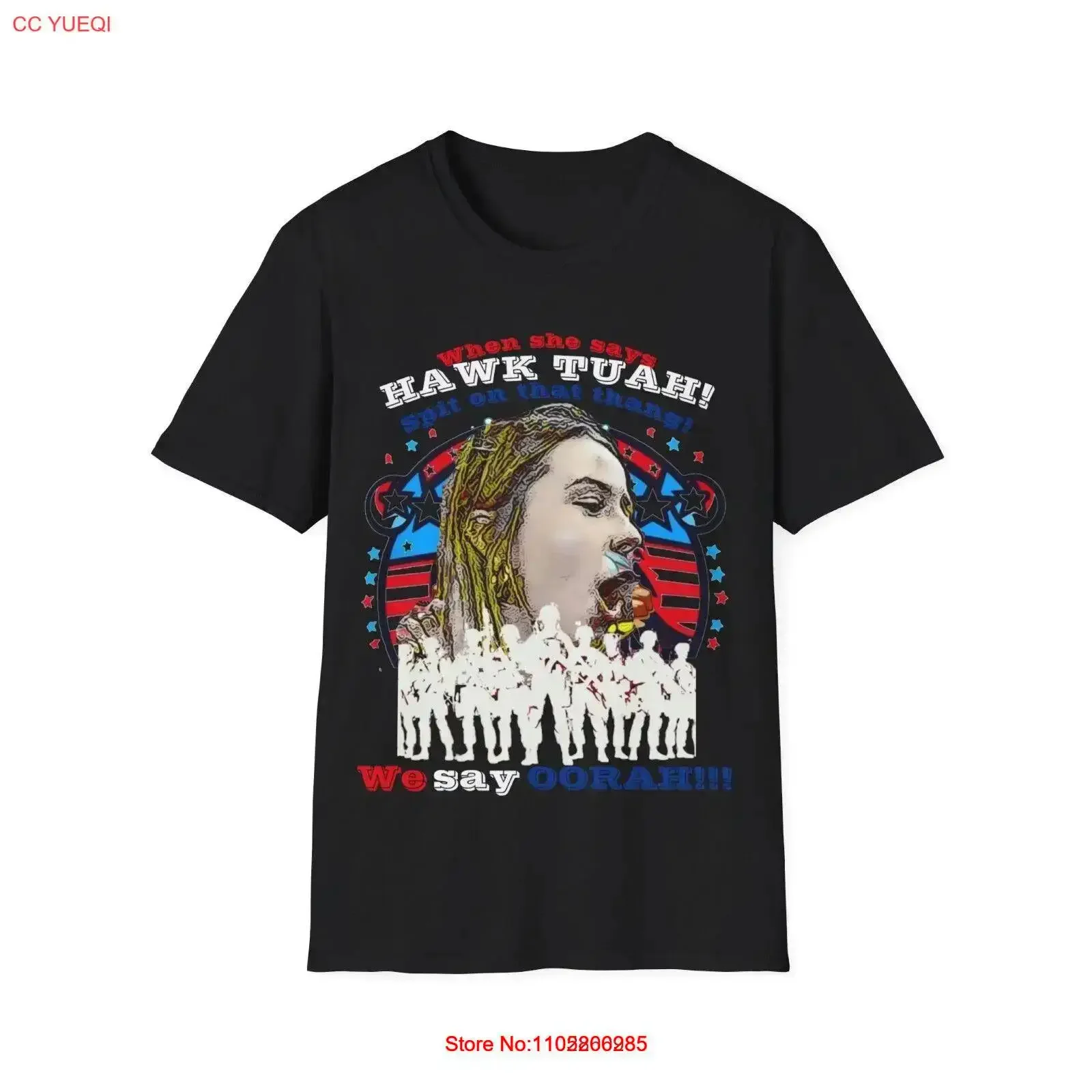 Hawk Tuah Oorah Call and Response Platoon T Shirt New w o Tags Funny Viral Meme vintage Washed Slightly streetwear
