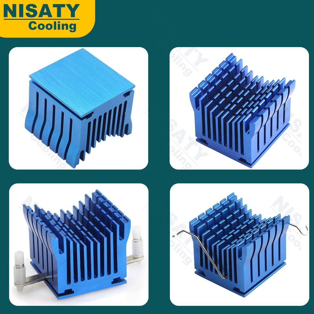 DIY 3 Colors Aluminium Northbridge Heatsink Cooler with 40mm Fan Gold Blue Black for Motherboard Bridge Chipset Cooling