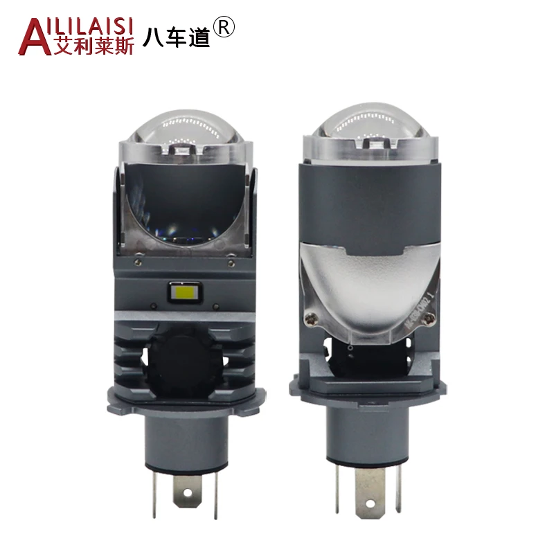 45W H4 LED Headlight for Motorcycles Cars 5000K Mini Auto Spotlight New Design Bi Projector Lens High/Low Beam 12V Motorbike