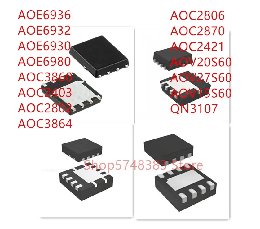 10PCS AOE6936 AOE6932 AOE6930 AOE6980 AOC3860 AOC2403 AOC2802 AOC3864 AOC2806 AOC2870 AOC2421 AOV20S60 AOV15S60 AOV27S60 QN3107