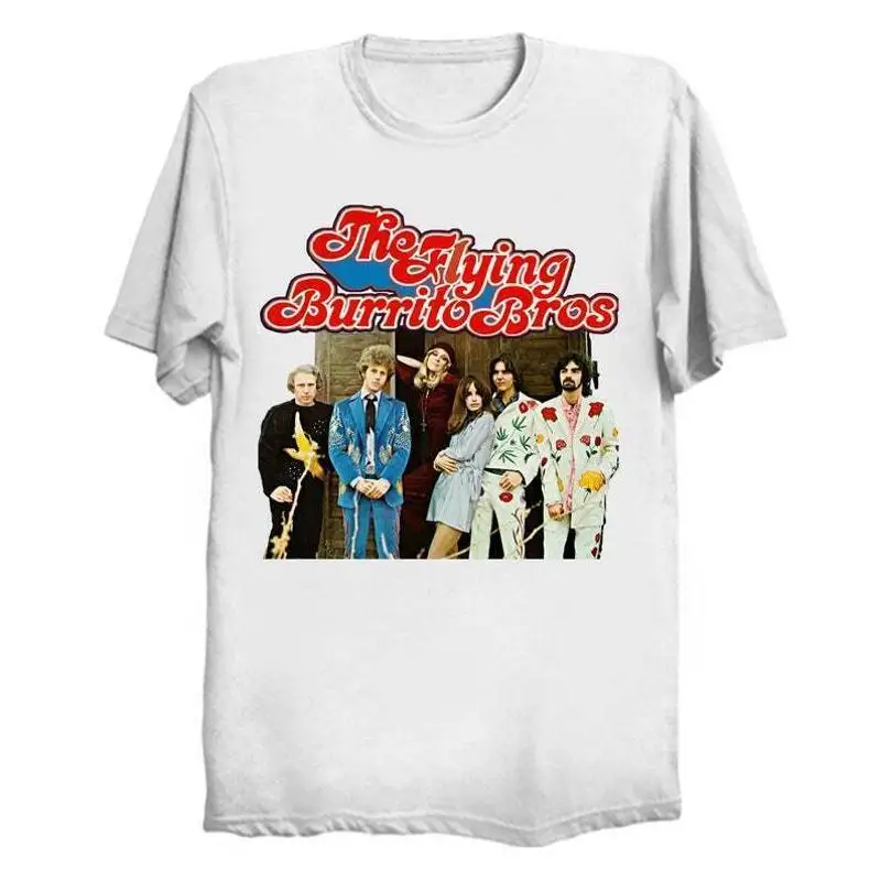 

The Flying Burrito Brothers T Shirt Black Cotton All Size