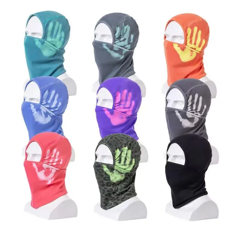 Heat-sensitive Breathing Color Changing Face Mask Chameleon Ski Mask Unisex Balaclava Outdoor Cycling Gradient Thermal Headgear