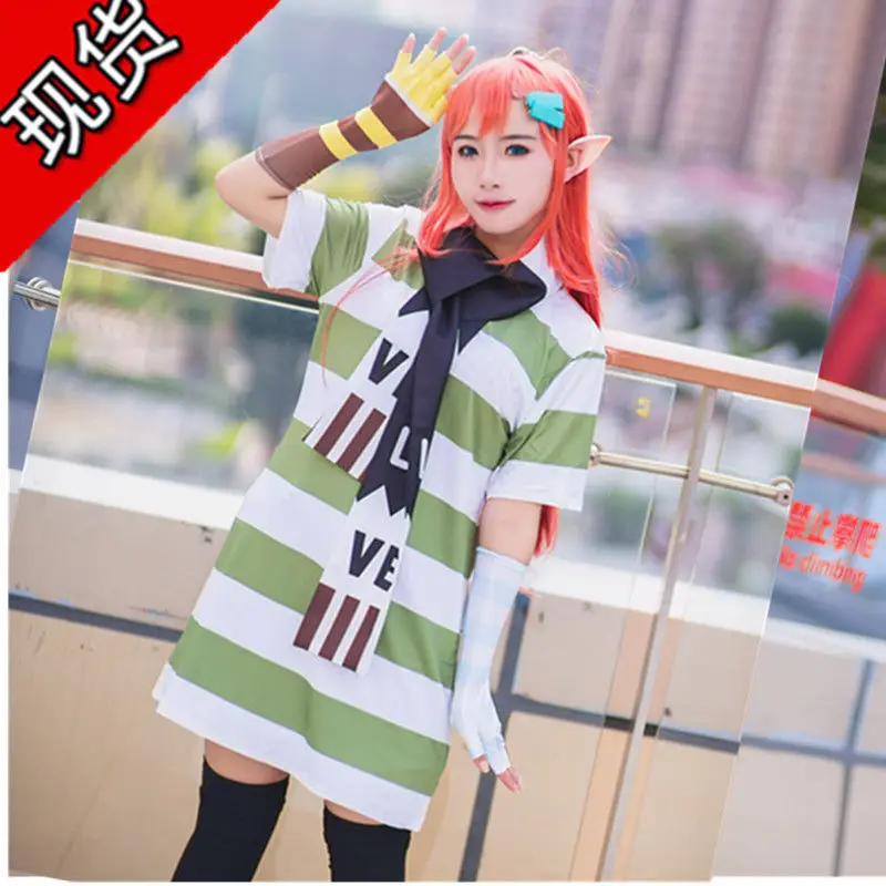 

Anime Aotu World cosplay Abby cos Halloween daily girls female dress set costumes dress+gloves+scarf+headdress