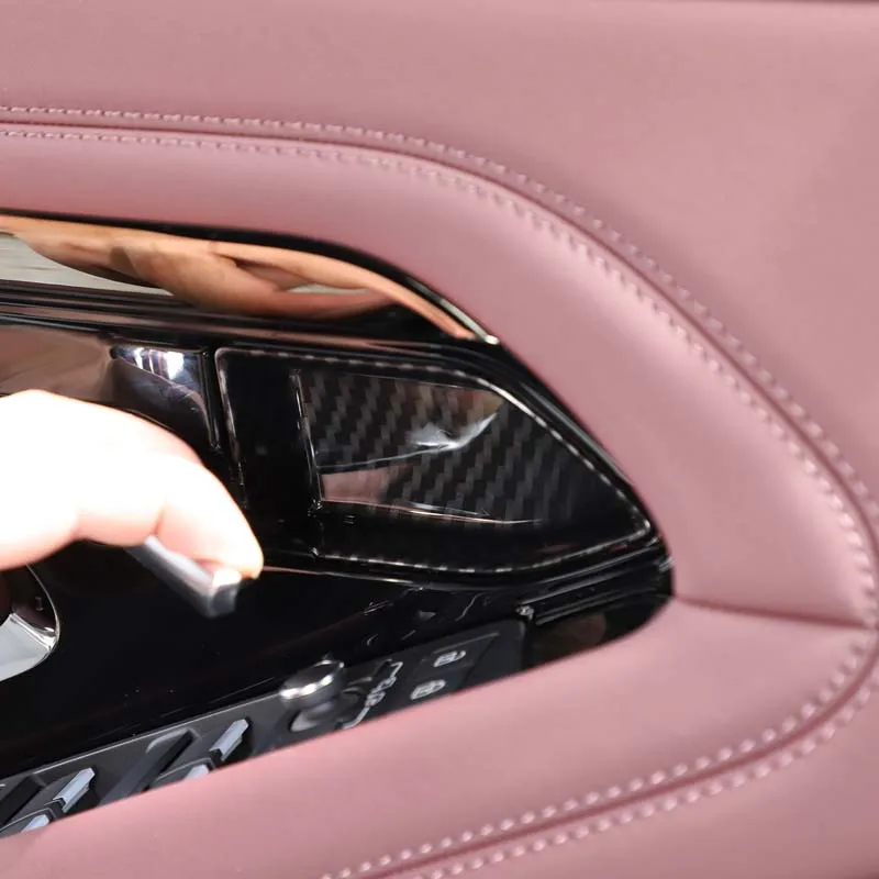 

4 шт. ABS углеродное волокно для Land Rover Range Rover Evoque 2020 + защитная наклейка на внутреннюю дверь автомобиля, автомобильные аксессуары